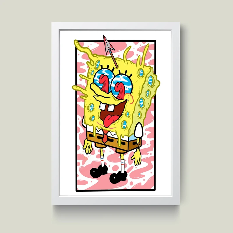 تابلو مدل باب اسفنجی Sponge bob کد G15-41