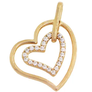 آویز گردنبند زنانه ژوپینگ مدل قلب و برلیان کد 118