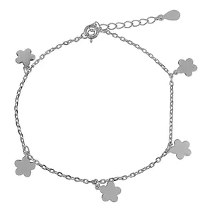 دستبند نقره زنانه طرح گل