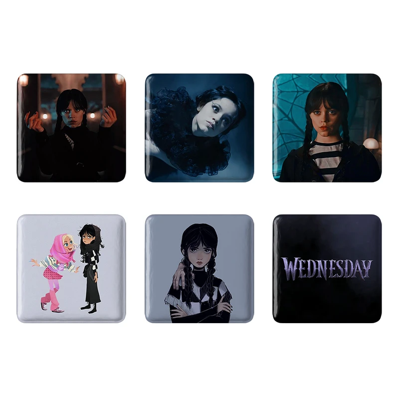 مگنت خندالو طرح سریال ونزدی Wednesday کد 1608B مجموعه 6 عددی
