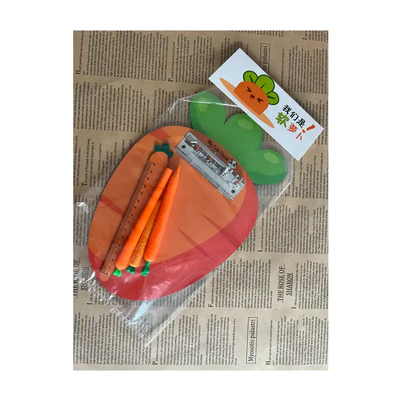 ست لوازم التحریر مدل هویج قل قلی کد BOAR.5 مجموعه 5 عددی