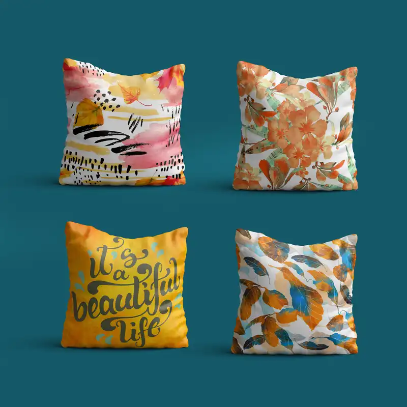 کاور کوسن طرح پاییزی مدل SPR-01 مجموعه 4 عددی