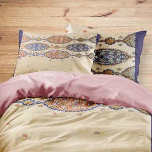 سرویس خواب مدوپد طرح تذهیب ترنج مدل mod00043 یک نفره 4 تکه