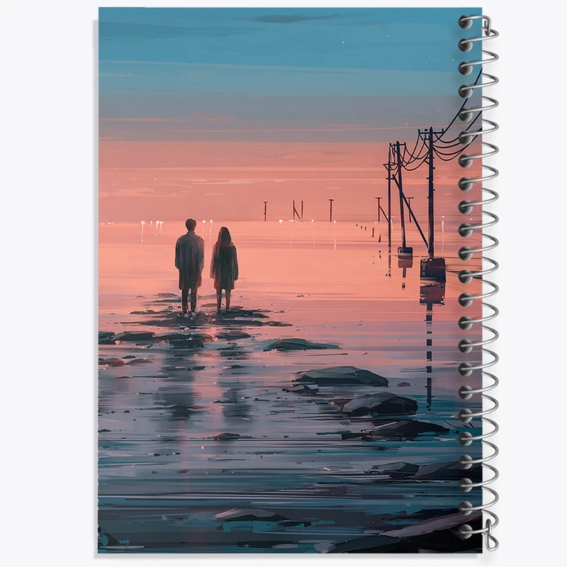 دفتر ژورنال نویسی 50 برگ خندالو مدل نقطه ای طرح عاشقانه (Love) کد F319