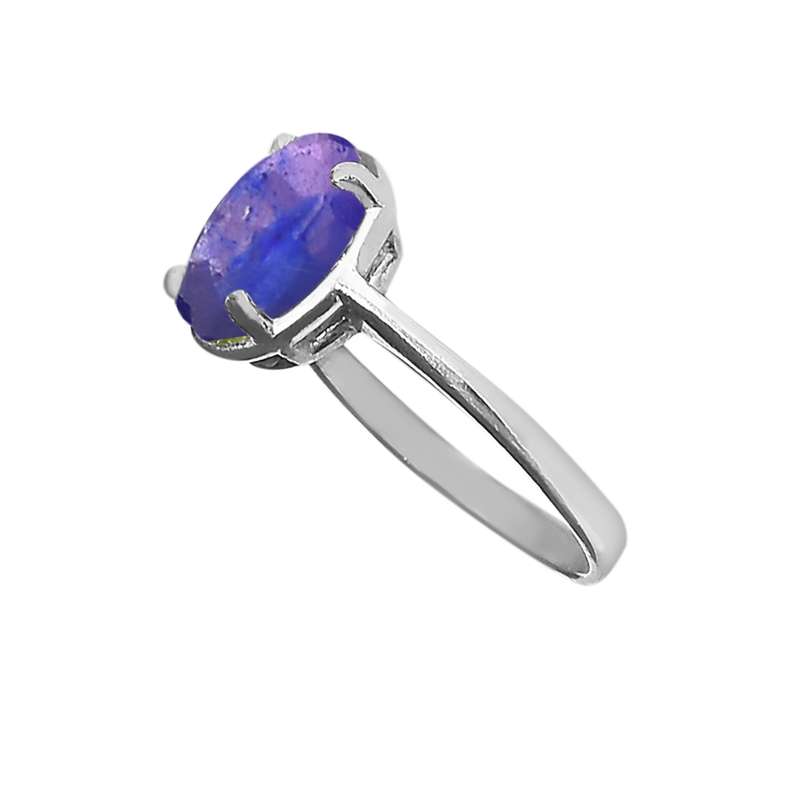 انگشتر نقره زنانه نقره جات لطفی مدل یاقوت کد ANZS02E02