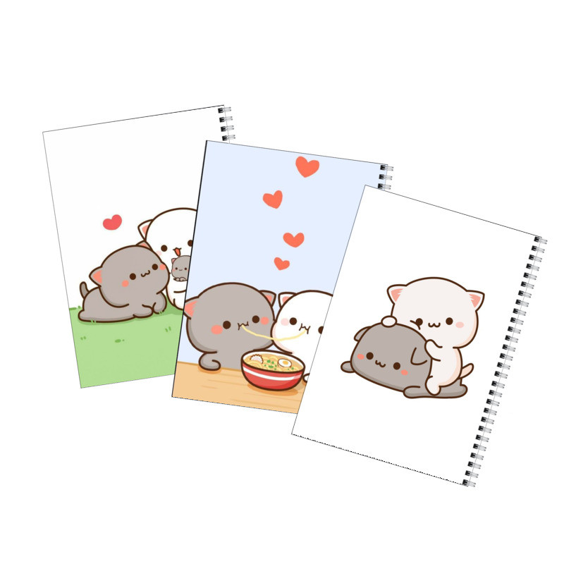 دفتر مشق 50 برگ بامبیلیپ طرح گربه فانتزی کد 10 مجموعه 3 عددی