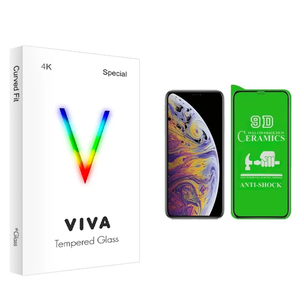 محافظ صفحه نمایش سرامیکی ویوا مدل 4K مناسب برای گوشی موبایل اپل IPHONE XS MAX/11PRO MAX