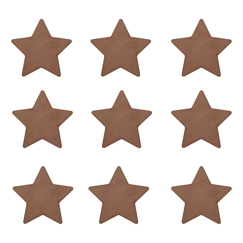 اسلایس چوبی مدل ستاره فانتزی کد 10cm مجموعه 9 عددی