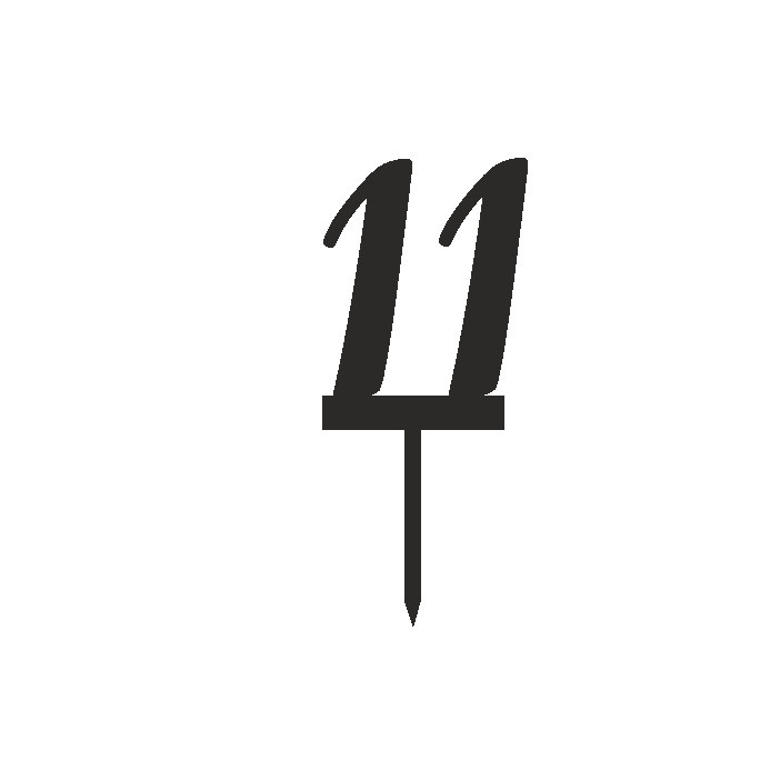 تاپر کیک مدل عدد 11
