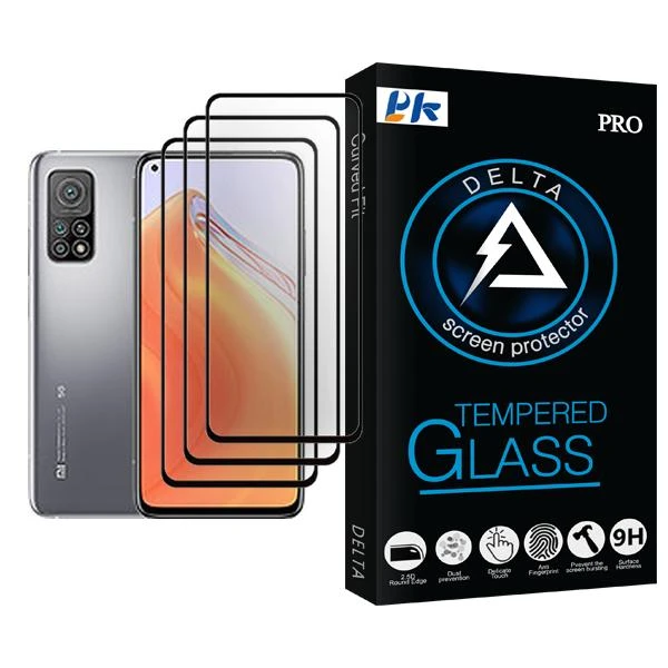 محافظ صفحه نمایش پی کی مدل Delta Glass MIX003 مناسب برای گوشی موبایل شیائومی Mi 10T 5G بسته سه عددی