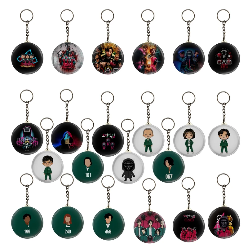 جاکلیدی مدل S1-25 طرح سریال اسکوید گیم مجموعه 22 عددی