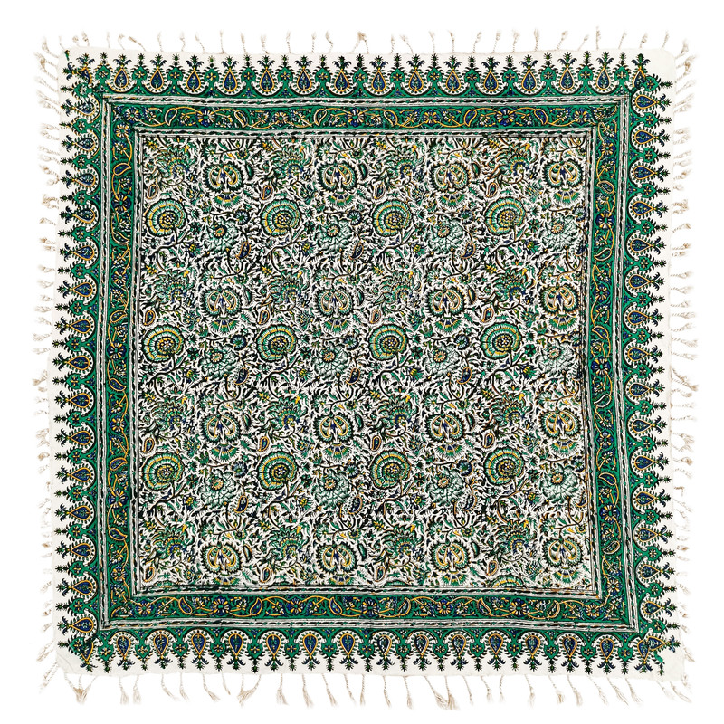 رومیزی قلمکار مدل گل اناری