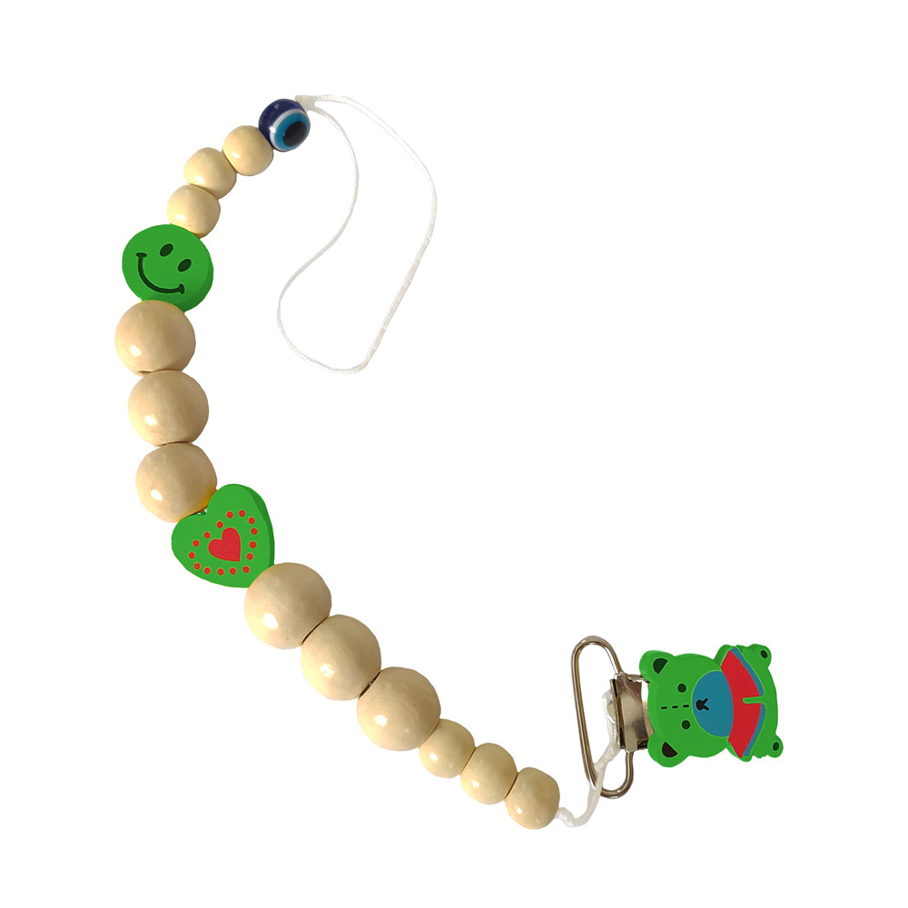 زنجیر پستانک مدل خرس و قلب و چشم نظر