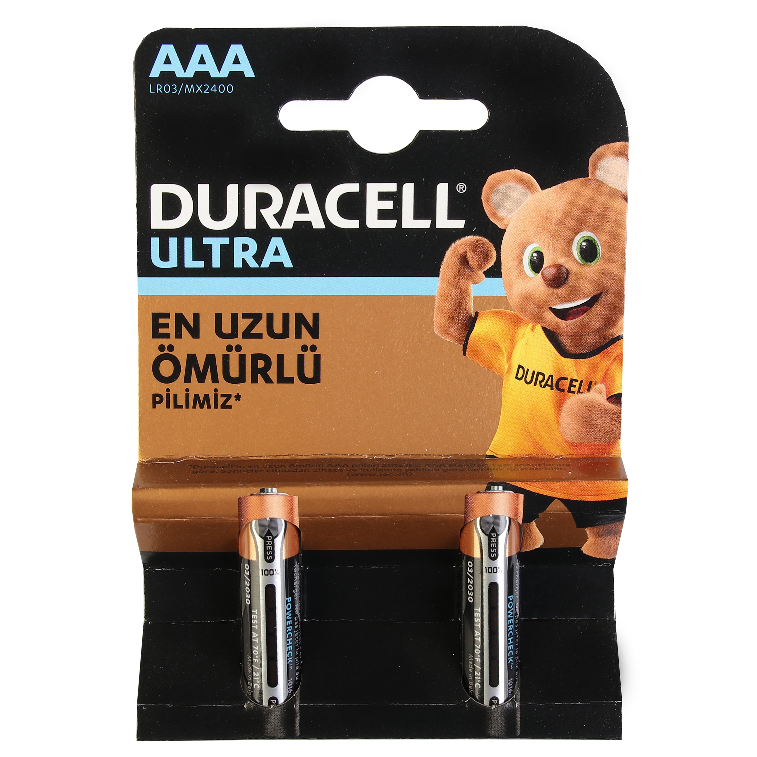 باتری نیم قلمی دوراسل مدل Ultra بسته 2 عددی