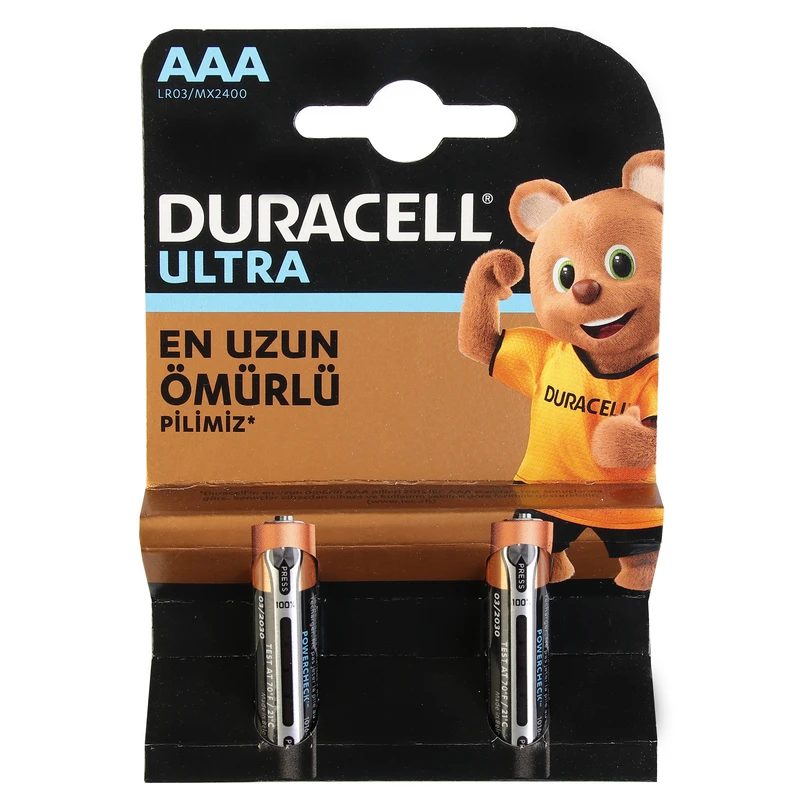 باتری نیم قلمی دوراسل مدل Ultra بسته 2 عددی