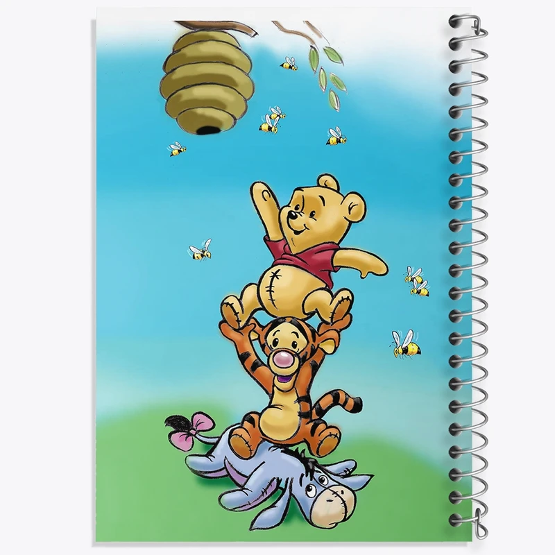 دفتر ژورنال نویسی 50 برگ خندالو مدل نقطه ای طرح وینی پو کد F2040