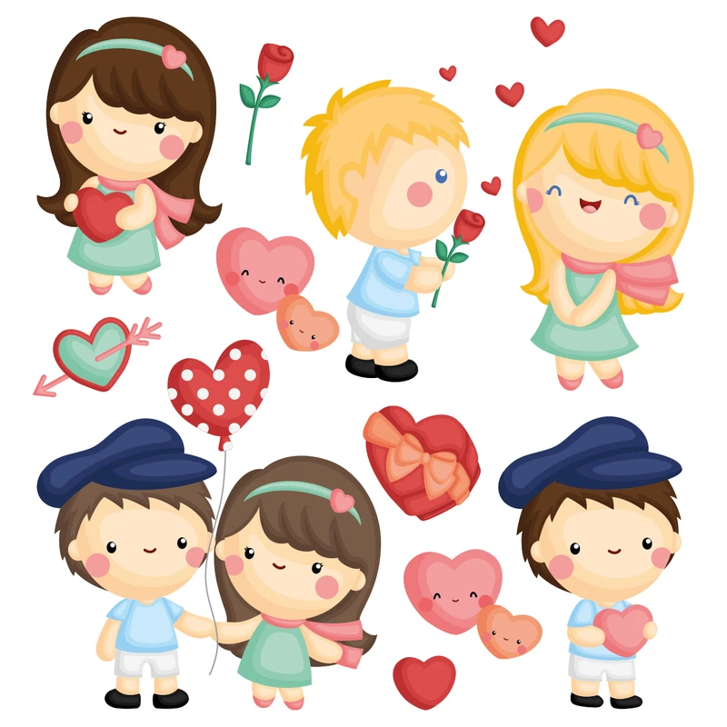 استیکر دیواری کودک مدل کوچولوها کد 9054