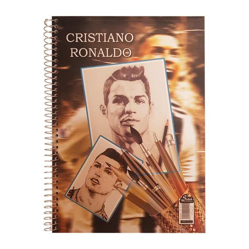 دفتر مشق 80 برگ صالح طرح فوتبالی کد foot-0012