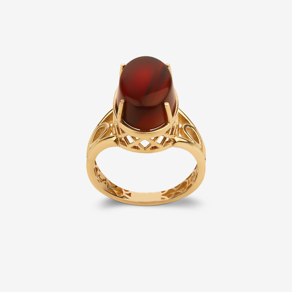 انگشتر طلا کم اجرت 18 عیار زنانه گلدم مدل R344004 سایز 56