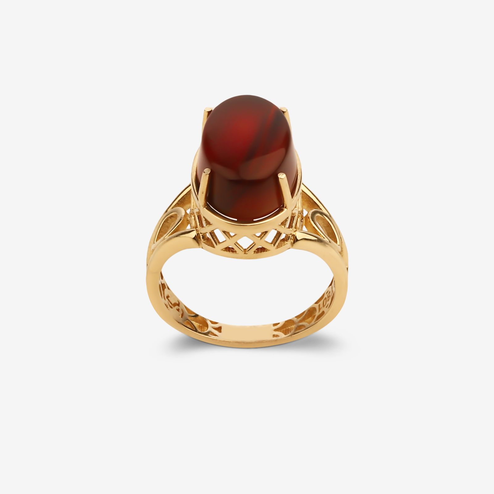 انگشتر طلا کم اجرت 18 عیار زنانه گلدم مدل R344004 سایز 56 -  - 1
