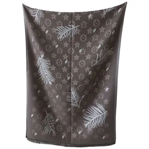 شال زنانه لویی ویتون مدل دو رو موهر پاییزی زمستانی