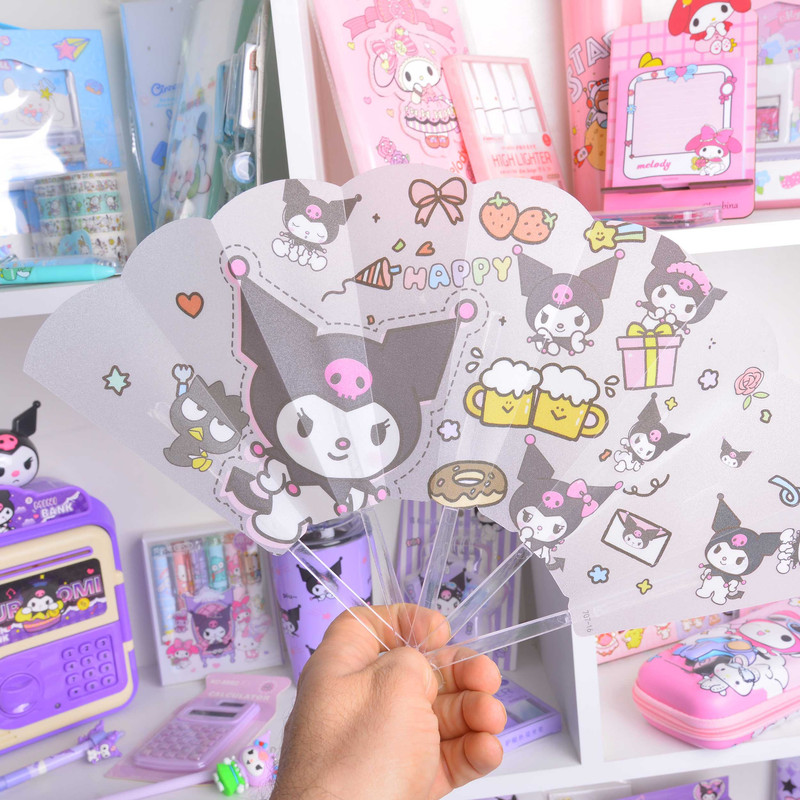 بادبزن مدل دستی طرح کرومی و گروه سانریو