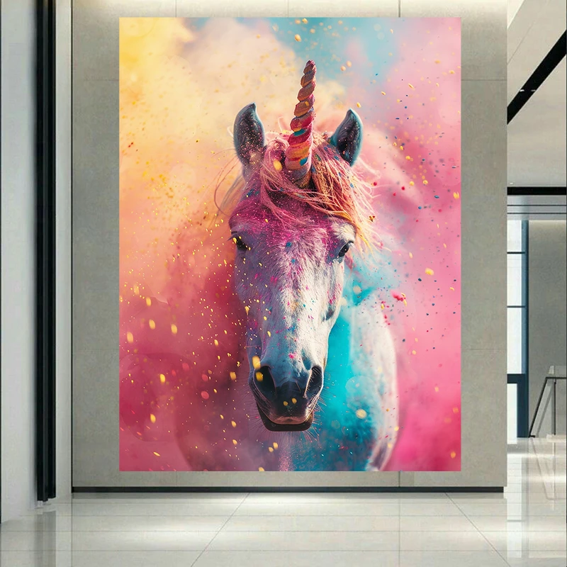  پوستر طرح مخمل اسب مدل تک شاخ کد AR302540