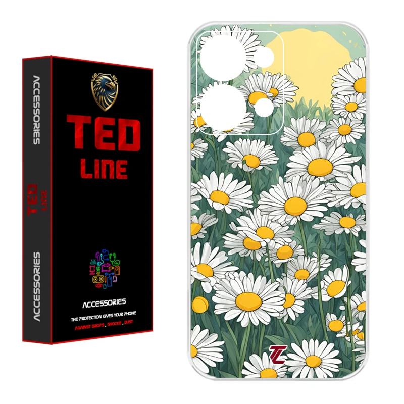 کاور تدلاین طرح گل بابونه کد 1141 مناسب برای گوشی موبایل شیائومی Redmi Note 13 4G