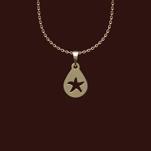 گردنبند طلا 18 عیار زنانه مدوپد مدل ستاره کد W2-1-1205