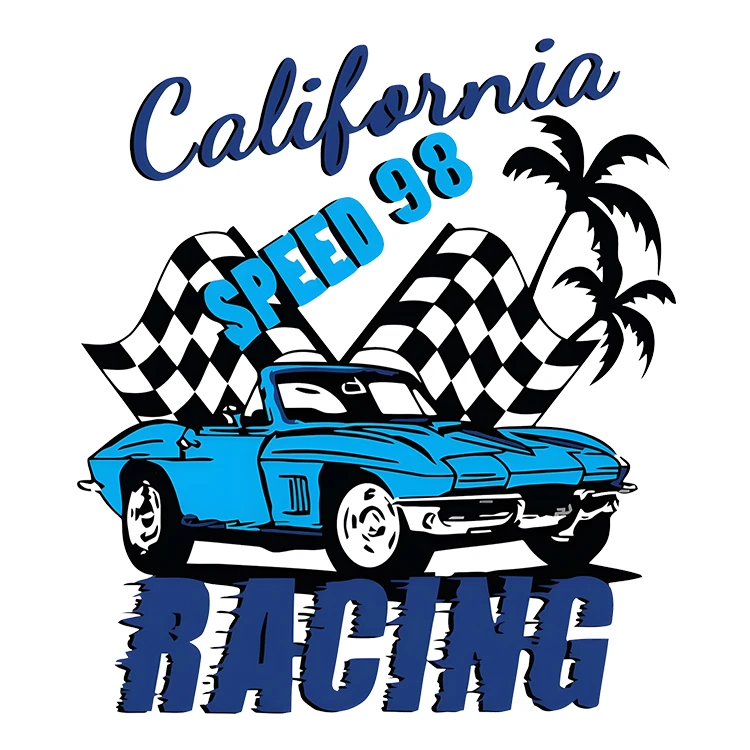 استیکر پارچه و لباس پاد آفرین مدل ماشین اسپرت کد S5153