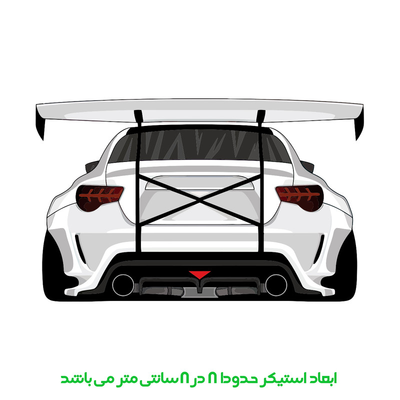 برچسب لپ تاپ پویا مارکت طرح GT86 کد 3107