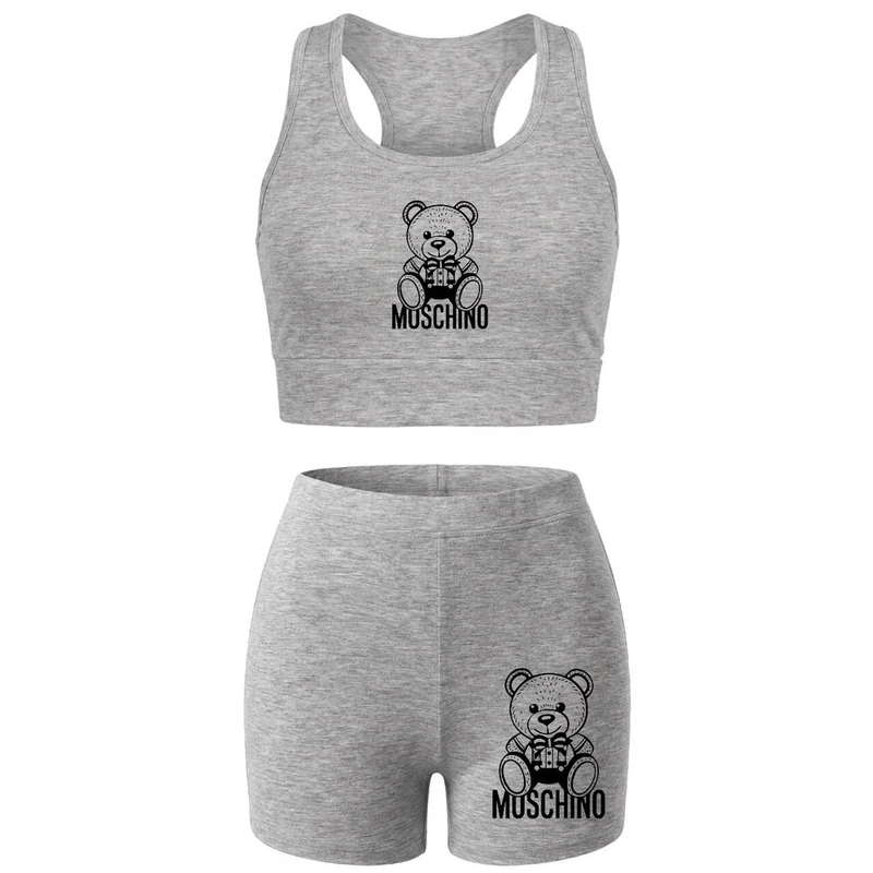 ست تاپ و شلوارک راحتی دخترانه مدل خرس