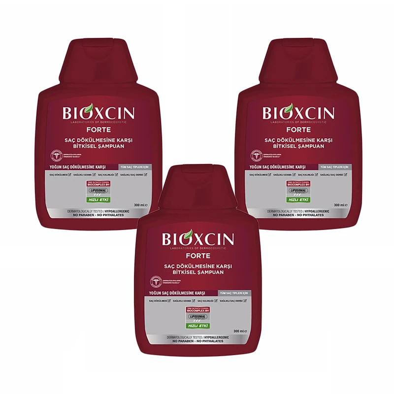 شامپو ضد ریزش مو بیوکسین مدل فورته حجم 300 میلی لیتر مجموعه 3 عددی