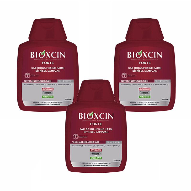 شامپو ضد ریزش مو بیوکسین مدل فورته حجم 300 میلی لیتر مجموعه 3 عددی