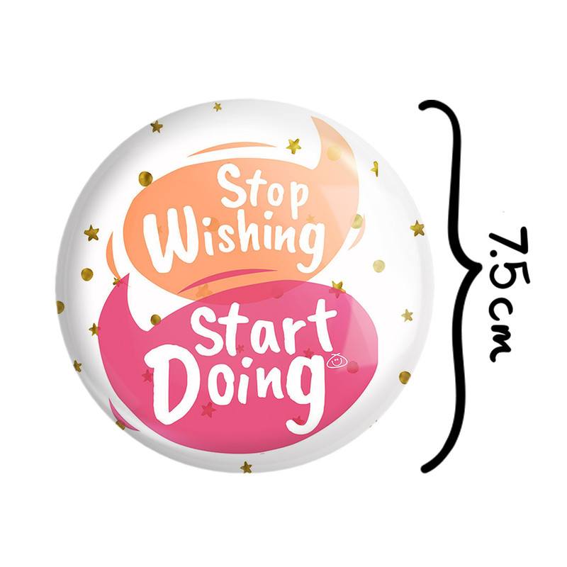 آینه جیبی خندالو مدل Stop Wishing Start Doing کد 2738 آینه جیبی خندالو مدل Stop Wishing Start Doing کد 2738