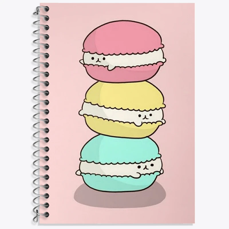 دفتر زبان 50 برگ خندالو مدل سه خط طرح ماکارون کد N2040