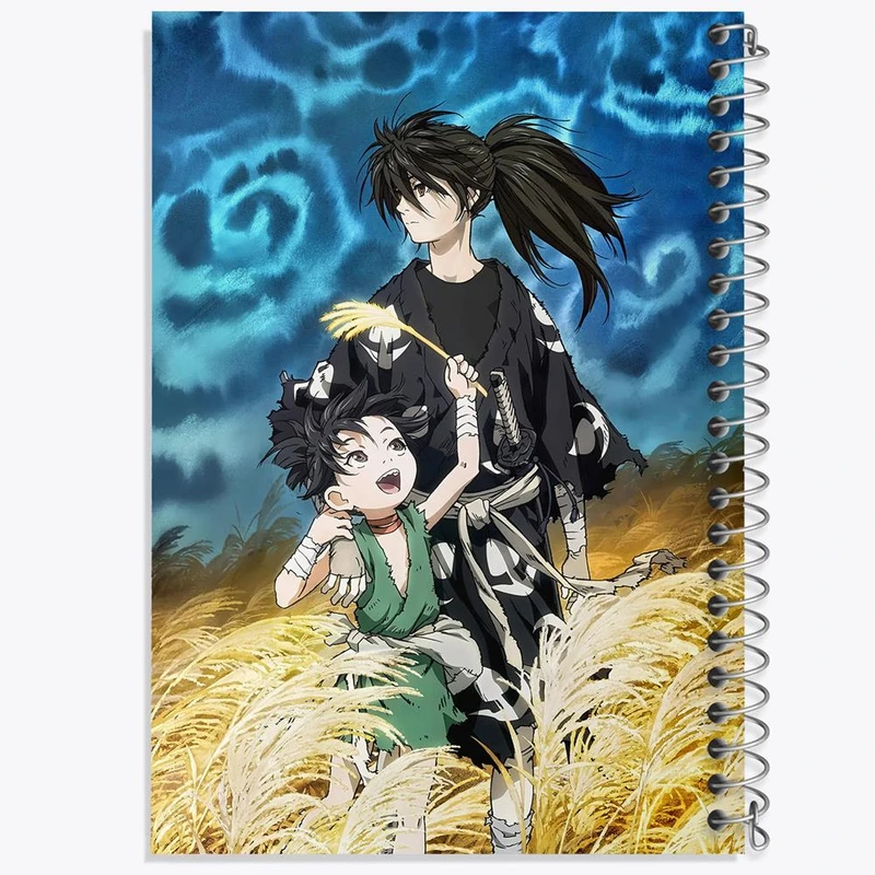 دفتر ژورنال نویسی 50 برگ خندالو مدل نقطه ای طرح هیاکومارو و دورورو انیمه دورورو Dororo کد 28587