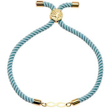 دستبند طلا 18 عیار زنانه کرابو طرح بینهایت مدل Kr1560