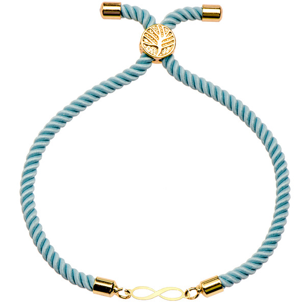دستبند طلا 18 عیار زنانه کرابو طرح بینهایت مدل Kr1560