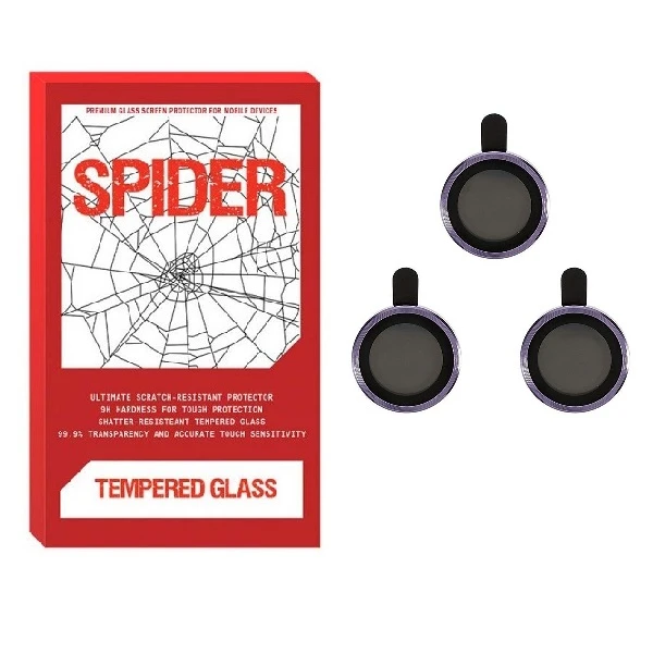 محافظ لنز دوربین اسپایدر مدل رینگی مناسب برای گوشی موبایل اپل iPhone 11 pro max بسته 2 عددی