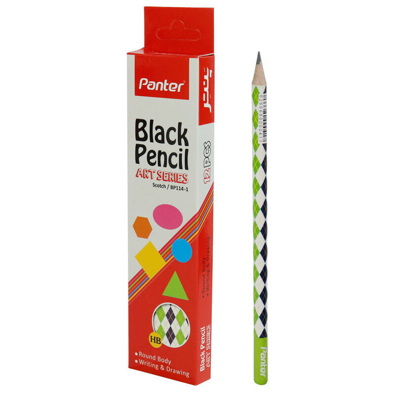 مداد مشکی پنتر مدل Scotch BP114-1 بسته 12 عددی