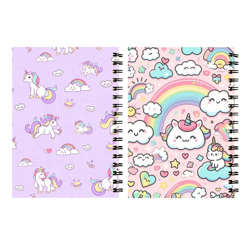 دفتر مشق 60 برگ طرح یونیکورن کد 37 بسته 2 عددی