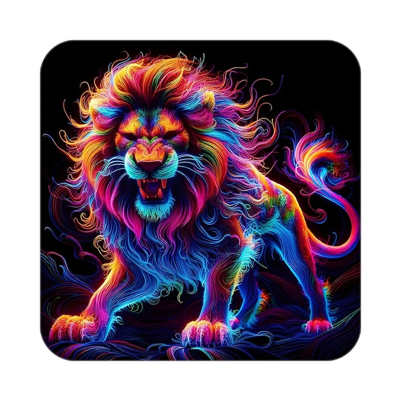 زیر لیوانی کاکتی طرح شیر مدل mp23308