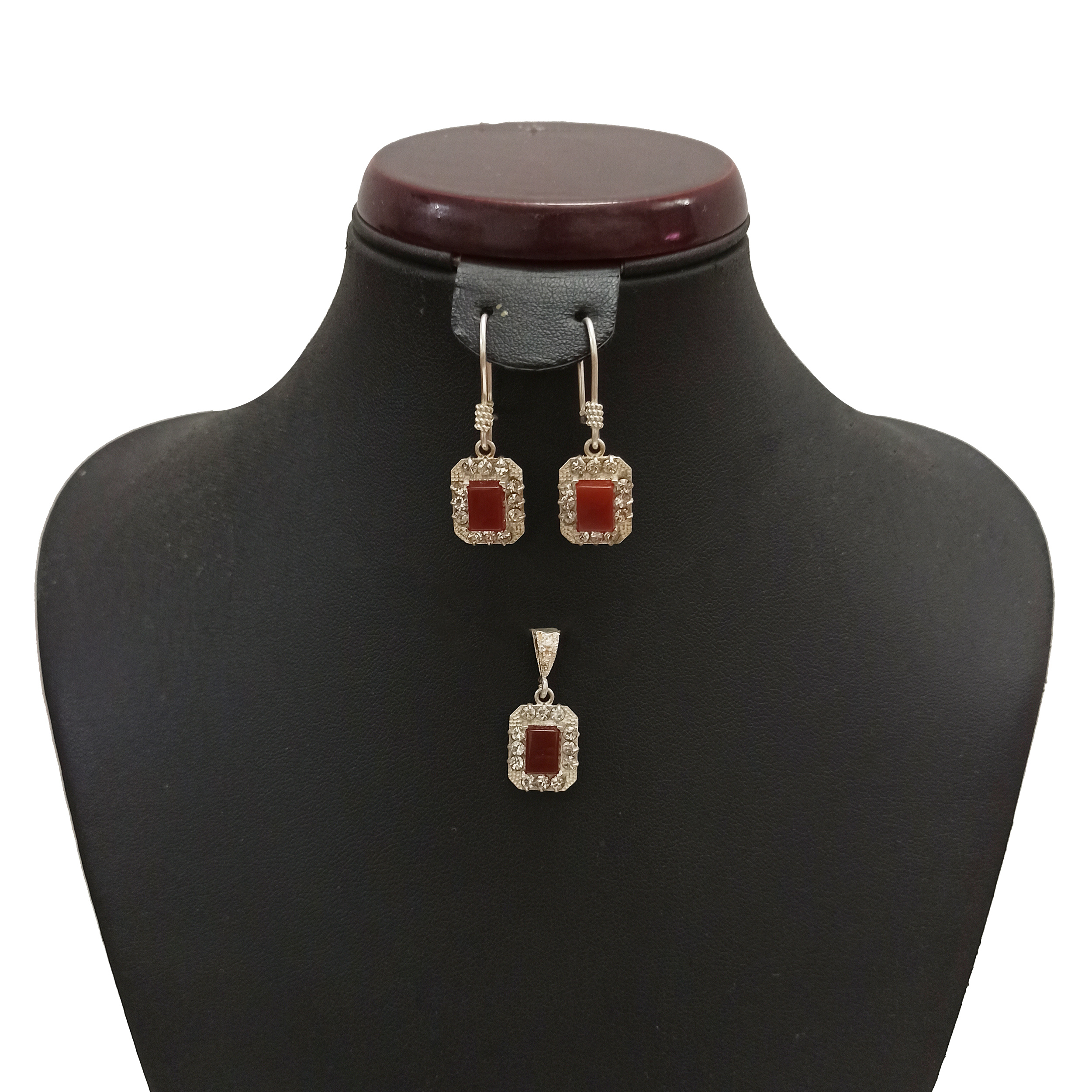 نیم ست نقره زنانه سلین کالا مدل عقیق کد ce-aghi5