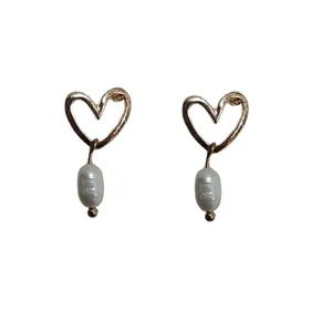 گوشواره زنانه اچ اند ام مدل قلب کد SS 0100