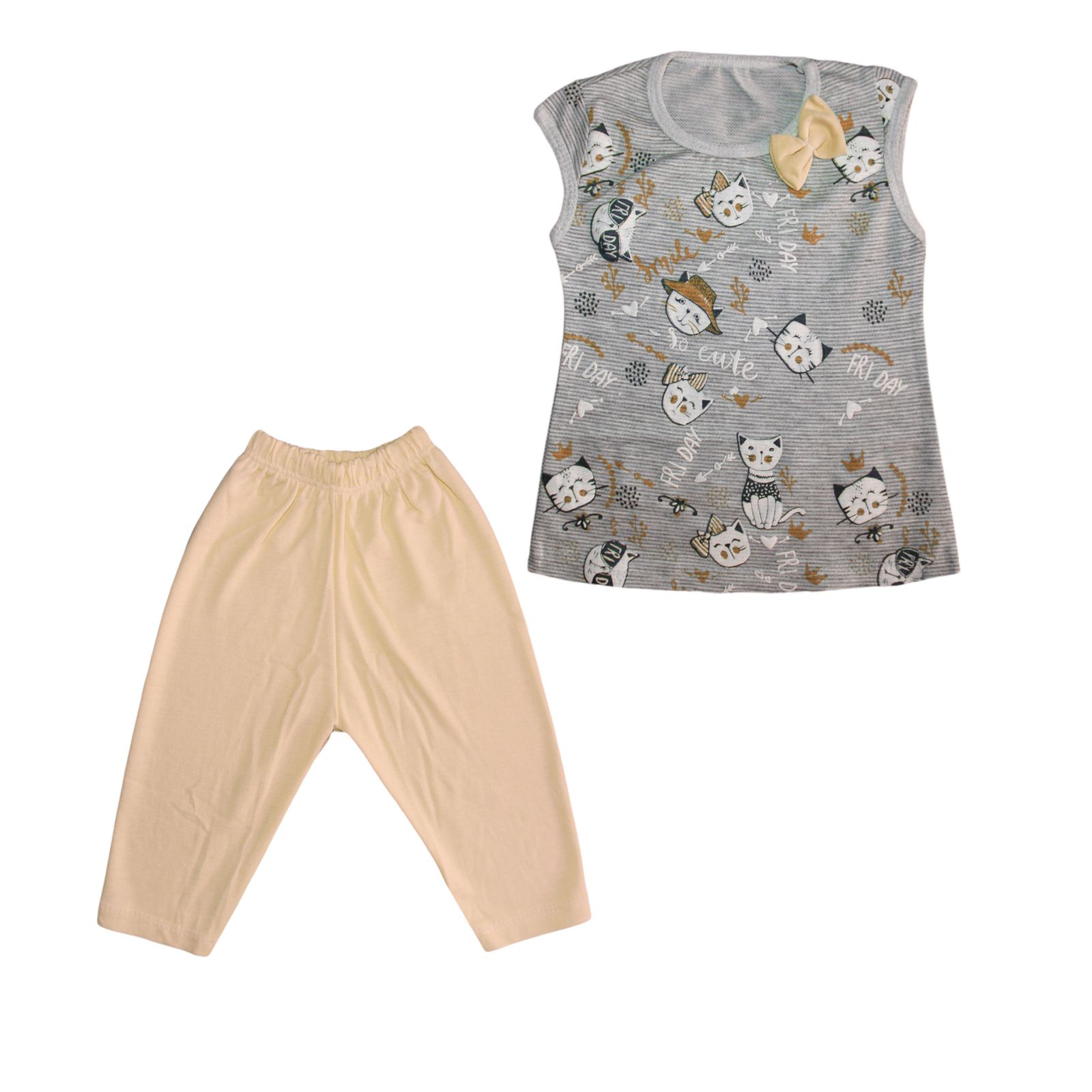 ست تاپ و شلوارک دخترانه مدل 103 -  - 2