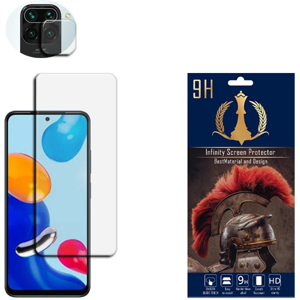  محافظ لنز دوربین اینفینیتی مدل PRO MAX مناسب برای گوشی موبایل شیائومی REDMI 10X 4G به همراه محافظ صفحه نمایش