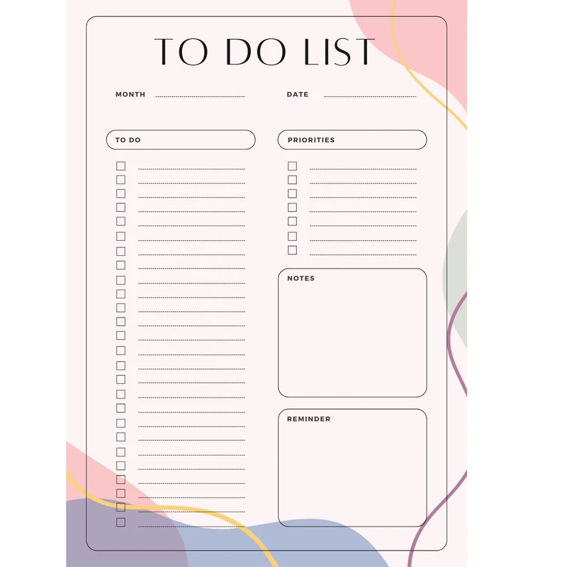 کاغذ یادداشت A5 مدل planner to do list کد 973 مجموعه 30 عددی