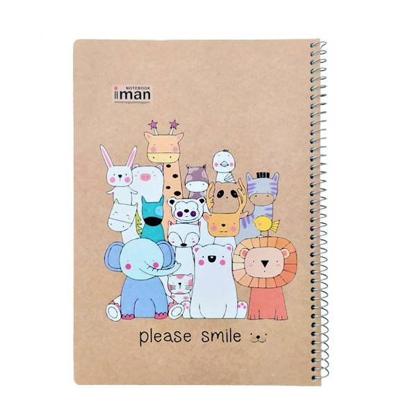 دفتر مشق 100برگ ایمان مدل کرافت Please Smile کد 9510