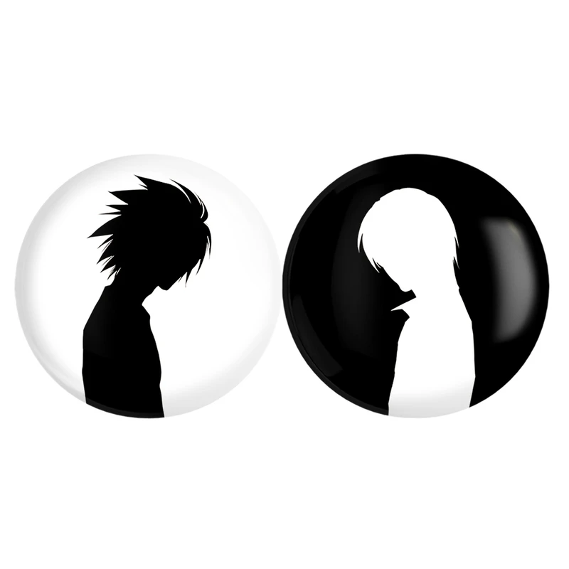 مگنت خندالو مدل ال و لایت انیمه دفترچه مرگ Death Note کد A78 مجموعه 2 عددی